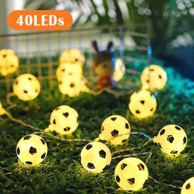 5M Decoration Football Fairy Light Battery USBLED Football String Garland Decoration Bedroom Home Theme Party Christmas Fairy Lights