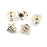 KingBe 5x UHF หญิง SO239แผงติดที่ตัวยึดหน้าแปลน Solder Cup RF Connector