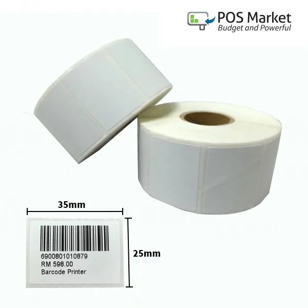 Thermal Barcode Label 35mmx25mm Stock Label Sticker Pos System Barcode Label Product Sticker 2607