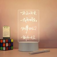 ✐✖☁ Creative Led Night Light Note Board USB Charging Message Board Rewritable with Calendar Holiday Christmas Decoration Night Lamp
