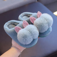 20212021 Childrens Cotton Slippers Home Indoor Warm Slippers Girls Skid Slippers Home Furry Slippers Girls Slippers Fuzzy Slippers