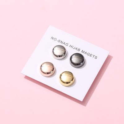 Luxury Brooch Magnet For Muslim Scarf No Hole Pins Strong Magnetic Hijab Clip Safe Hijab Brooch Metal Plating Jewelry Headbands