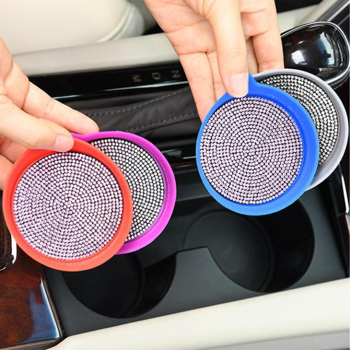 crystal-rhinestone-car-coaster-shockproof-silicone-cup-mat-with-crystal-rhinestone-car-interior-accessories-for-road-trip-for-car-living-room-dining-room-dormitory-office-bar-charitable