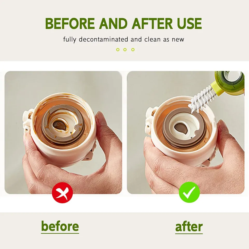 XANGNIER 3 in 1 Multipurpose Bottle Gap Cleaner Brush,3 Pack Cup
