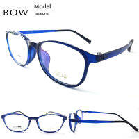 กรอบแว่นตา BOW รุ่น 8830-C3 เต็มกรอบสีน้ำเงินเข้มใส น้ำหนักเบา ใส่สบาย Vintage มีบริการตัดแว่นสายตาราคาถูก