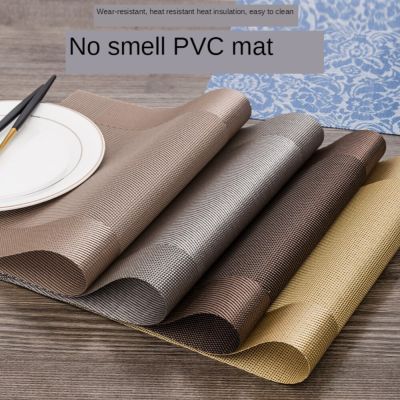 PVC Washable Placemats for Dining Table Mat Non-slip Placemat Set In Kitchen Accessories Cup Coaster Wine Pad Coasters Set