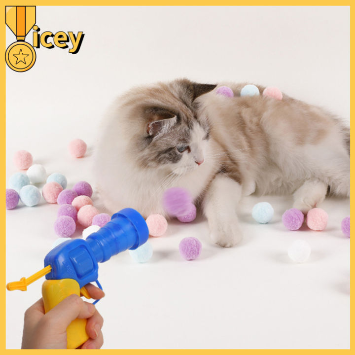iceyhome-store-10ชิ้น3ซม-ลูกบอลปอมปอมแมวหลากสี-ลูกบอลของเล่นแมวแบบโต้ตอบของเล่นออกกำลังกายสำหรับแมวในบ้าน