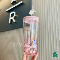 Starbuck Cup 2022 Spring Cherry Blossom Birds And Flowers แก้วสองชั้นความจุขนาดใหญ่