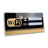 สติกเกอร์ป้ายสัญญาณ WiFi ติดกระจกป้ายบอร์ดประกาศรูปสี่เหลี่ยมผืนผ้าเขียนด้วยลายมือรหัสผ่านบัญชีสติกเกอร์ติดผนังใช้ซ้ำได้สำหรับโรงแรมสถานที่สาธารณะร้านกาแฟสำนักงาน