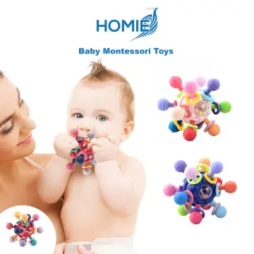 7PCS Baby Rattles Set Baby Rattles Toys Silicone Teether Rattles Hand Shake  Bed Bell Trolley Rattles Baby Toddler Toys Handbell Rattle Newborns  Educational Gift