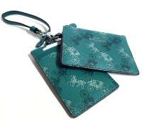 ★ ของแท้100% ซื้อ 1 ได้ 2 Coach Lanyard Set Horse and Carriage Print Gunmetal Viridian Sage Green F79945