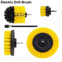 22 /3Pcs Electric Drill-Brush Kit Power Scrubber Brush for Carpet Bathroom Surface Tub Furniture Shower Tile Tires Cleaning Tool