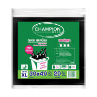 CHAMPION ถุงขยะแชมเปี้ยนแบบหูผูก 30x40 (20 ใบ)