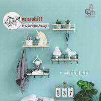 ชั้นวางติดผนัง ที่แขวนกุญแจ ชั้นแขวนติดผนังมีตะขอ Decorative Wall Shelves Hat Key Holders Storage