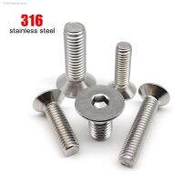 ﹊ 1/10/50X M2 to M12 High Quality 316 A4-80 Marine Grade Stainless Steel Allen Hexagon Hex Socket Flat Countersunk Head Screw Bolt