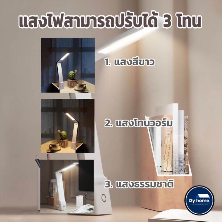 โคมไฟตั้งโต๊ะ-โคมไฟled-โคมไฟไร้สาย-ปรับสีและระดับความสว่าง-ชาร์จไฟด้วยสาย-usb-มีแบตเตอรี่-ไม่ต้องเสียบปลั๊ก