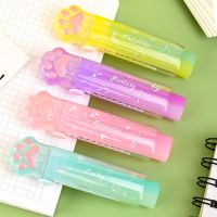 1pcs Kawaii Jelly Eraser Pencil Cute Push-pull Pen Shape Rubber Korean Stationery Cute School Supplies Pencil Eraser for Kids