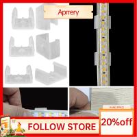 APRRERY 10PCS โปร่งใสโปร่งใส หัวเข็มขัดสาย LED กันน้ำกันน้ำได้ การเชื่อมฟรี ขั้วต่อมุม อุปกรณ์เสริมเสริม พีพี คลิปยึดแถบไฟ สำหรับ LED 5730/5050/2835