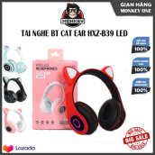 Tai Nghe Chụp Tai Cao Cấp - Headphone Cat Bluetooth EAR HXZ-B39 LED - Tai Nghe Bluetooth xịn giá rẻ, Tai nghe chụp không dây led 7 màu chống ồn, chống thấm mồ hôi BH 1 NĂM