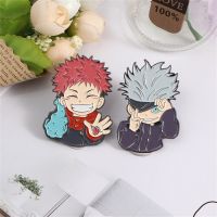 2Pcs/Lot Jujutsu Kaisen Brooch Japanese classic animation cartoon cute clothes accessories color metal pin badge Fashion Brooches Pins