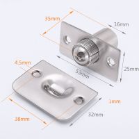 Roller Latch Door Catch Adjustable Replacement Rust Proof Silver Stainless Steel Double Closet Door Affordable Door Hardware Locks Metal film resistan