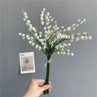 Artificial Flower Realistic Lily Of The Valley Flower Plastic White Bellflower Wedding Party Decoration office Home Garden Decor Artificial Flowers  P