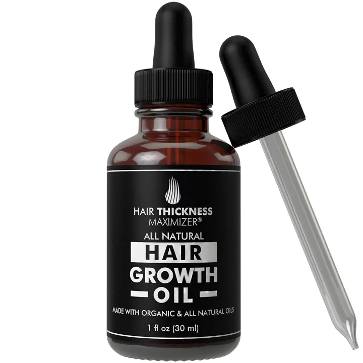 Best Organic Hair Growth Oils Guaranteed. Stop Hair Loss Now by Hair  Thickness Maximizer. Best Treatment for Hair Thinning. Hair Thickening  Serum with Organic Wild Black Castor Oil, Jojoba, Argan Oil |