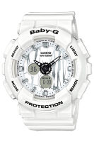 Casio Baby-G นาฬิกาข้อมือผู้หญิง สายเรซิ่น รุ่น BA-120,BA-120SP,BA-120SP-7A - สีขาว