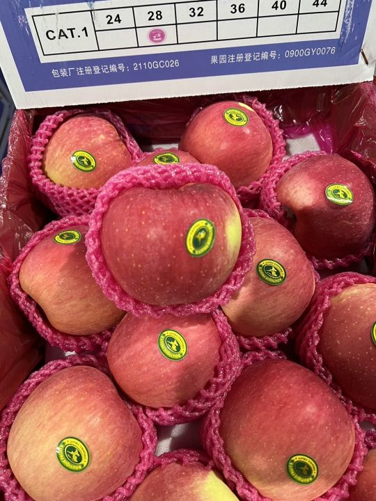แอปเปิ้ล-ฟูจิ-fresh-apple-24-28-32-ลูก-ลัง-กล่องม่วง-นำเข้าจากจีน