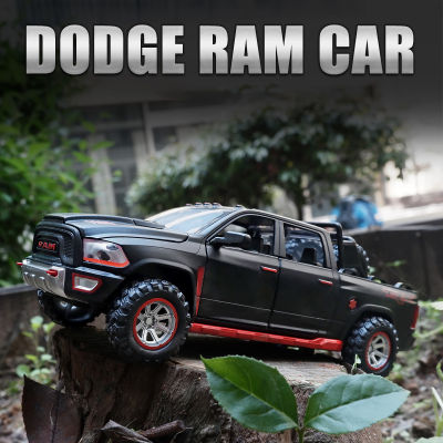 1:32จำลองล้อแม็กรถยนต์รุ่นใหม่ Dodge Ram TRX รถกระบะโลหะรถรุ่นเสียงและแสงดึงกลับ Childs เด็กรถของเล่นของขวัญ