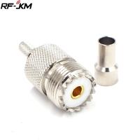 UHF SO239 Female Connector Crimp RG58 RG142 LMR195 LMR200 Cable RF Coaxial Gold plated Connectors