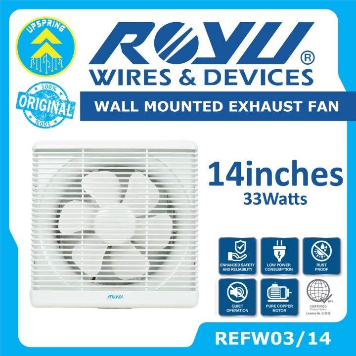 Royu Wall Mounted Exhaust Fan 14 inches x 14 inches REFW03/14 Lazada PH