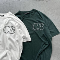 สีเขียว Casual แฟชั่น Cole Crawton T เสื้อผู้ชายผู้หญิงผ้าหนัก Simple Hollow เย็บปักถักร้อย CB Tee Top