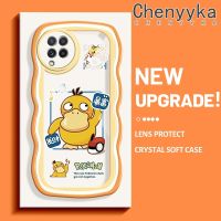 Chenyyka เคสปลอกสำหรับ Samsung กาแลคซี A22 4G A22 5G M22การ์ตูนน่ารักโปเกมอนเป็ดดีไซน์ใหม่คลื่นขอบซิลิโคนนิ่มเคสโทรศัพท์แบบใสเคสโปร่งใสป้องกันเลนส์กล้องถ่ายรูปที่สร้างสรรค์