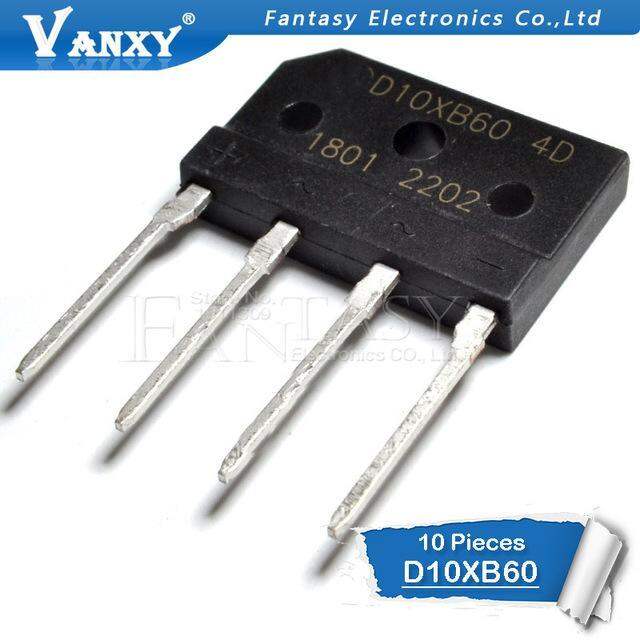 10 pcs D10XB60 10A ponte retificadora 600 V D10 XB60 IC novo e original ...