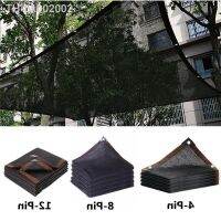 ✈✹ 4 8 12 Pin Black HDPE Anti-UV Sun Shade Net Gazebo Shelter Outdoor Pergola Canopy Sun Cover Agriculture Greenhouse Sunshade Net