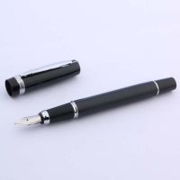 【❉HOT SALE❉】 ORANGEE ปากกาหมึกซึมประดับโลหะสีดำสีเงินคลาสสิก1ชิ้น