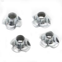 ∏❏▥ Zinc Plated 4-Pronged Tee Nut M4 M5 M6 M8 M10 Four Claws Nut Speaker Nut T-nut Blind Pronged Insert Tee Nut Wood Furniture