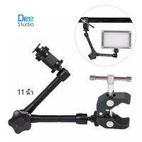 11 นิ้วอย่างชัดเจนแขนเมจิก + ซูเปอร์หนีบปูคีมคลิปสำหรับกล้อง DS 11 inch Articulating Magic Arm + Super Clamp Crab Plier Clip for Camera DS