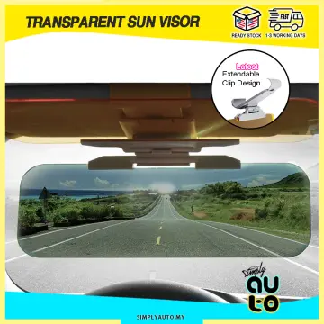 2 IN 1 Anti Glare Auto Sun Visor Day Night Driving HD Clip Sun