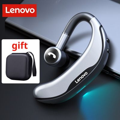 ZZOOI Lenovo BH1 Bluetooth 5.0 Headset Wireless Headphones Hands-free Earphones Music Earpiece with Microphone for Business/Driving