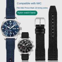 สร้อยข้อมือผู้ชาย20มม. 21มม.,สำหรับ IWC Mark Nylon + สายนาฬิกาหนังหนังวัวแท้นักบิน