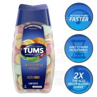 ?พร้อมส่งที่ไทย? TUMS Antacid Ultra Strength 1000 (160 Tablets) Assorted Fruit  นำเข้า แท้ 100%