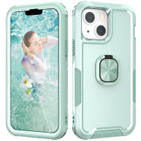 iPhone 14 Case, WindCase Ring Holder Stand Case Hybrid Soft Silicone Hard PC Shockproof Protection Cover for iPhone 14