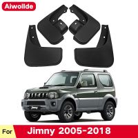 แผ่นบังโคลนสำหรับ Jimny Suzuki 2005-2018แผ่นกันกระเซ็นที่ปัดโคลนแผ่นบังโคลนรถบังโคลนหน้าหลังอุปกรณ์ตกแต่งรถยนต์