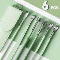 6 Pcs Earpick Set Ear Vax Remover Headed Cleaning Tools Curette