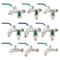 ℗► MUCIAKIE Garden Ball Valve Lever Tap 1/2x3/4 16mm Outside Water Tap Green Handle Faucet Metal 2-Way 1-Way Shut Off IBC Tank