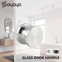 Glass Door Handle 1.1" Dia Single Glass Door Knob Bathroom Shower Cabinet Handle 304 stainless steel Screw Home Hardware Door Hardware Locks