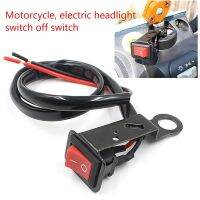 Universal Motorcycle Refit Black LED Light Flameout Switch with Wire Harness