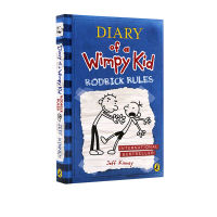 Childrens diary #2 diary of a Wimpy Kid Rodrick Rules original English novel childrens Chapter Bridge Book humorous cartoon story book 7-12 year old Jeff Kinney